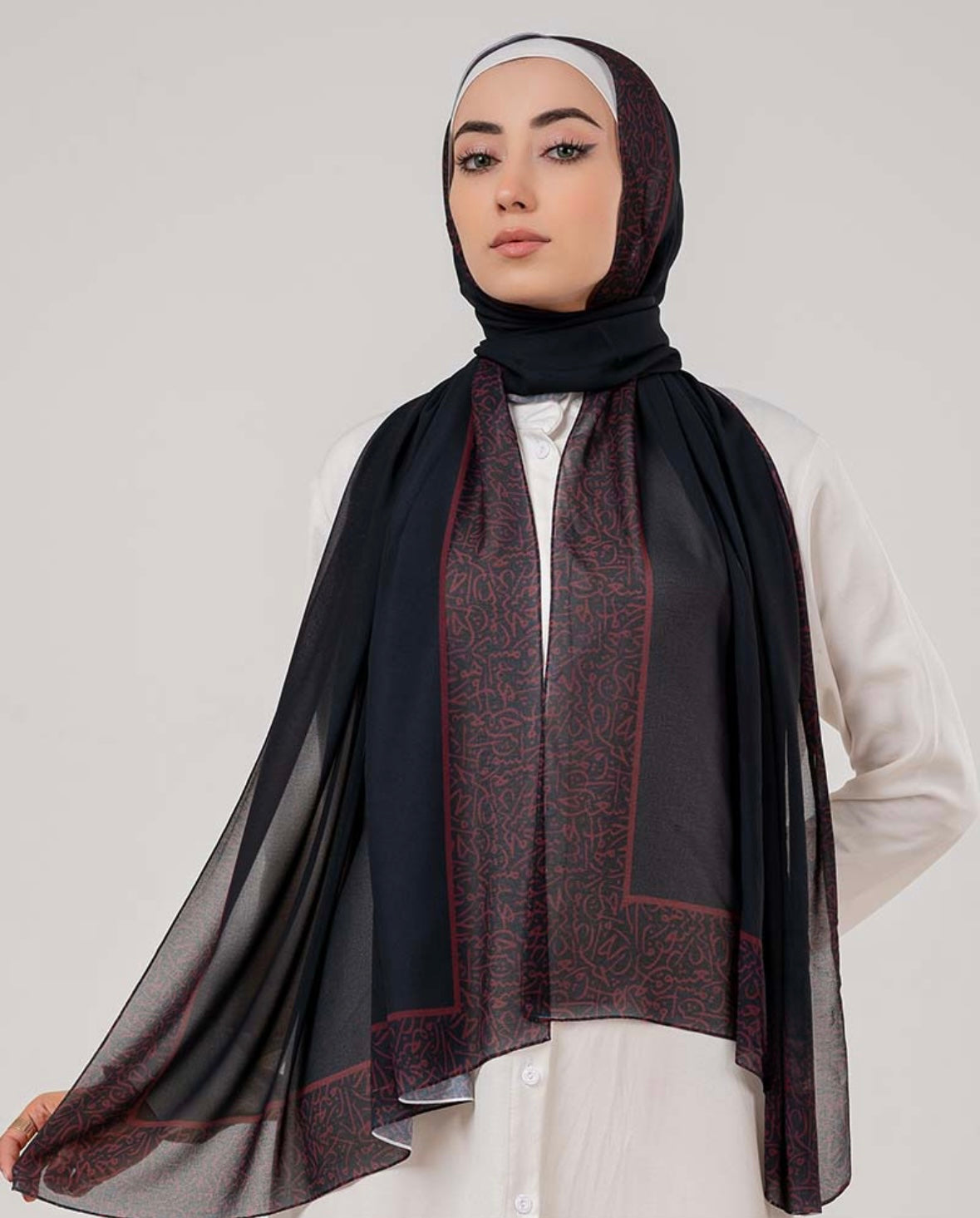 Zahra Calligraphy Chiffon