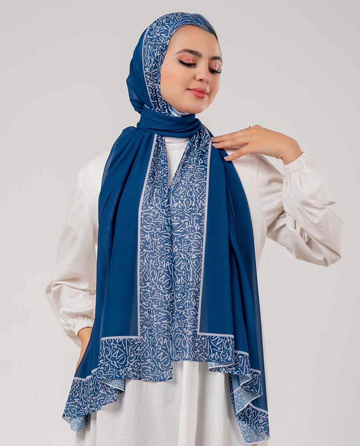 Nila Calligraphy Chiffon