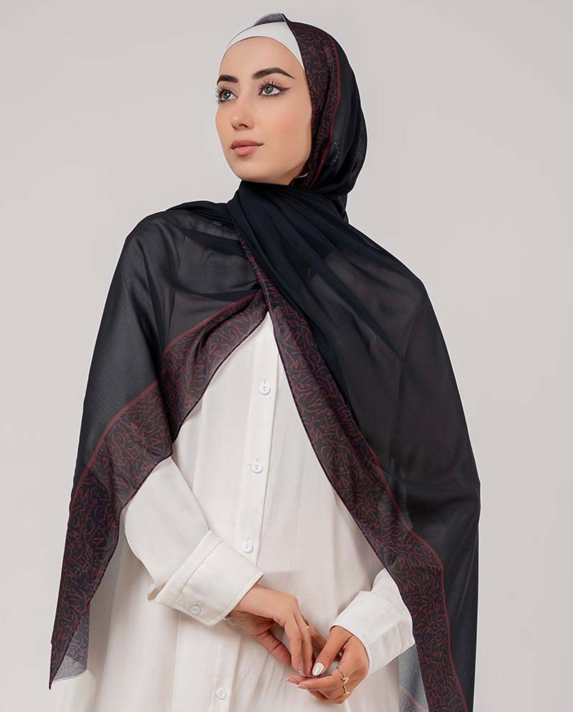 Zahra Calligraphy Chiffon