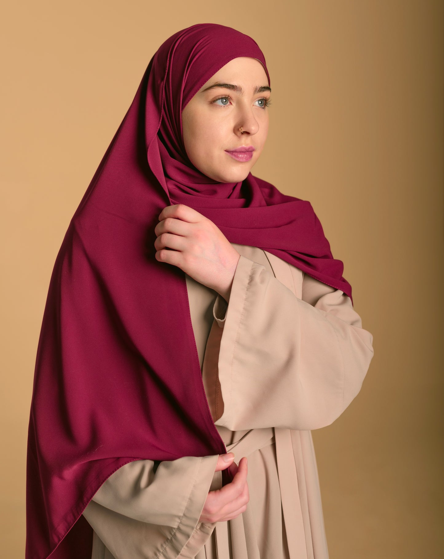 Premium Shawl in Cherry Red