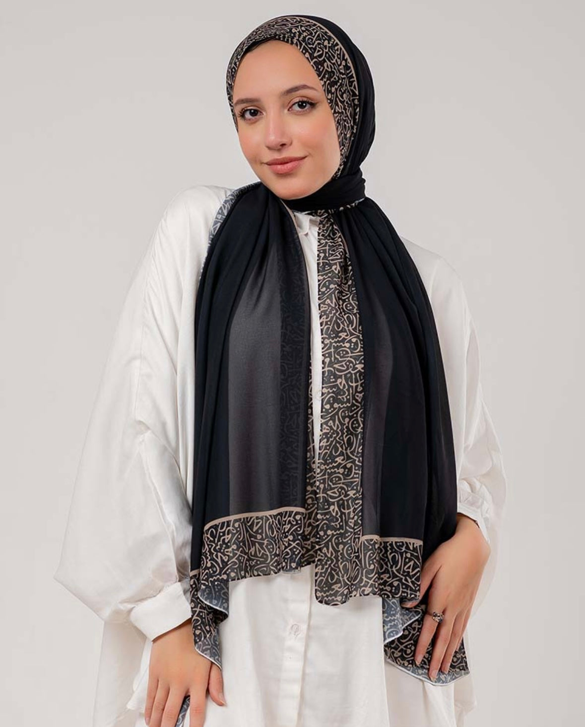 Layl Calligraphy Chiffon