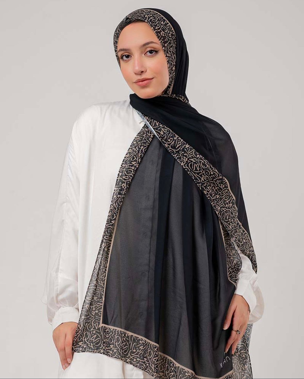 Layl Calligraphy Chiffon