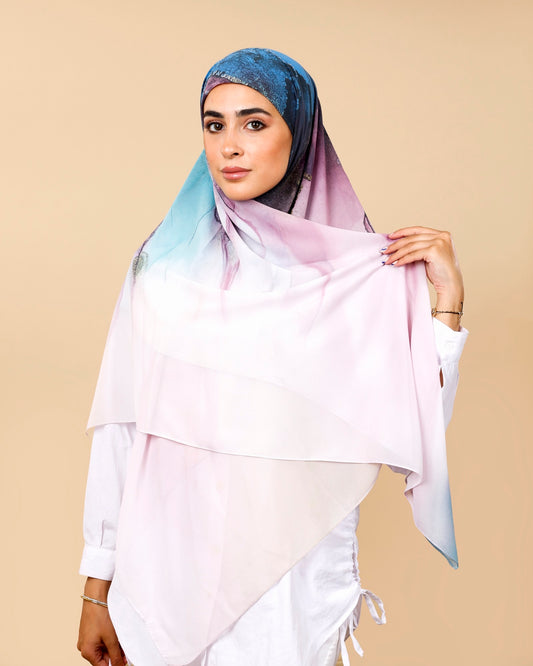 Crepe-SilkTouch Eśarp in Cotton Candy