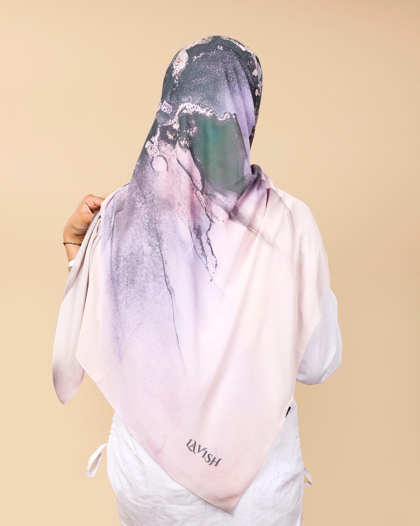 Crepe-SilkTouch Eśarp in Lavender