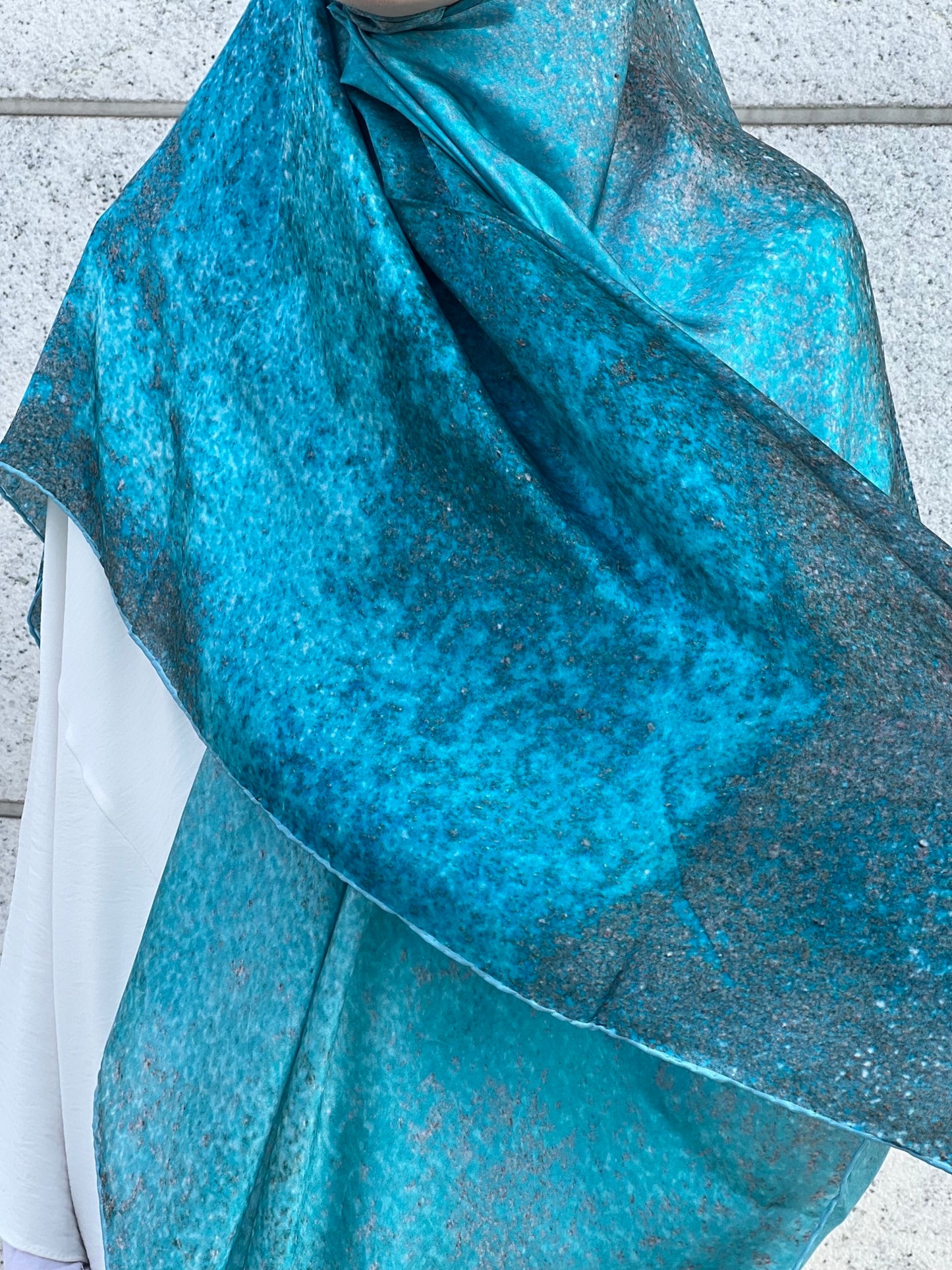 Cyan Wonder Silk Satin