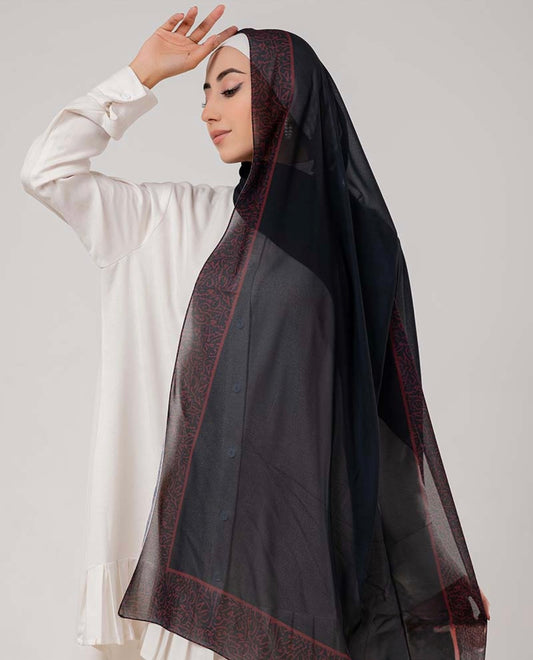 Zahra Calligraphy Chiffon