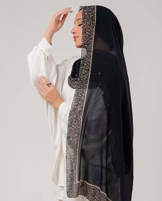 Layl Calligraphy Chiffon